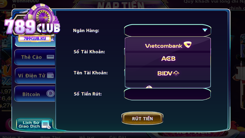 Rút tiền 789CLUB